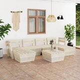 Maison Chic Seti vrtnega pohištva - Vrtna garnitura iz palet 7-delna impregniran smrekov les, (21797235) | Shoptok.si