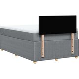 vidaXL Boxspring postelja z vzmetnico svetlo siva 120x190 cm blago | Shoptok.si