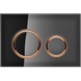 Geberit Sigma50 Round tipka za dvokoličinsko ispiranje crna/roze zlato/crna - staklo 115.650.SJ.1 | Eponuda.com