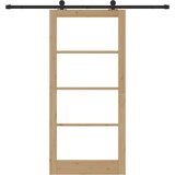  Klizna vrata ORKDAL 93 x 202 cm Masivna borovina i staklo | shoptok.hr
