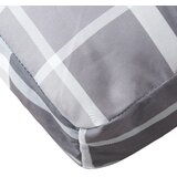  Jastuci za palete 2 kom sivi karirani od tkanine Šarena 80 x 80 x 12 cm | shoptok.hr