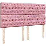  Otomanski posteljni okvir z vzmetnicami roza 160x200cm žamet, (22053811) | Shoptok.si