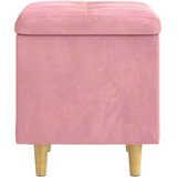  Otoman za pohranu s jastukom Ružičasta 40 x 40 x 45 cm Baršun - Ružičasta 40 cm Baršun | shoptok.hr