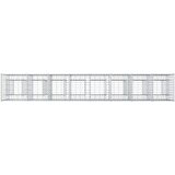  Gabionski uzdignuti krevet 2 pcs Srebrno 330 x 50 x 80 cm | shoptok.hr