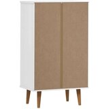 vidaXL omarica za čevlje bela 59,5x35x103 cm trdna borovina | Shoptok.si