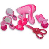 Magic Toys 10-delni lepotilni set roza barve s škarjami, sušilcem za lase in dodatki | Shoptok.si