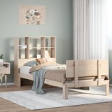 vidaXL Krevet s regalom za knjige bez madraca 90x190 cm od borovine | shoptok.hr