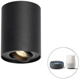 QAZQA Smart stropna točka črna nastavljiva vključno z Wifi GU10 - Rondoo up | Shoptok.si
