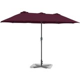  Vrtni suncobran Bordeaux Crvena 370 x 197 x 239 cm | shoptok.hr