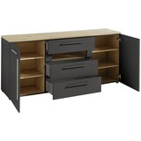 Hom`in komoda, barve grafita, barve hrasta | Shoptok.si