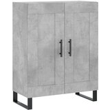 vidaXL Visoka komoda betonsko siva 69,5x34x180 cm inženirski les | Shoptok.si