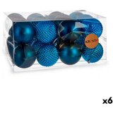 Set božićnih kuglica Plava Plastika Ø 8 cm (6 kom.) | shoptok.hr