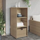  Vrtni ormarić za pohranu bež 50 x 55 x 115 cm od poliratana | Eponuda.com