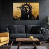  Trpeći Isus | Slikano akrilom i zlatnim listićima | shoptok.hr