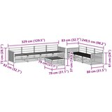  Set vanjskih sofa 8 kom. Prirodna Čvrsto drvo akacije | shoptok.hr