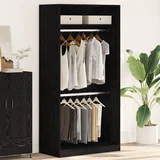 vidaXL Ormar Set od 2 Crni hrast Konstruirano drvo 100 x 50 x 200 cm