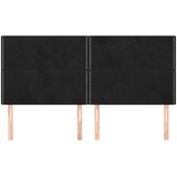  Uzglavlje Crno 180x5x118/128 cm Baršunasto | shoptok.hr