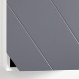 Bessagi Home Viseča Omara Rocco, Siva, Bela | Shoptok.si