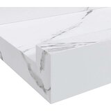  Polica na zidu s policom 2 pcs Bijeli mramor 60 x 9 x 3 cm | shoptok.hr