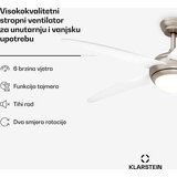 Klarstein Bolero stropni ventilator s svjetlom | 132 cm | 35 W | Tihi rad | Drvo | shoptok.hr