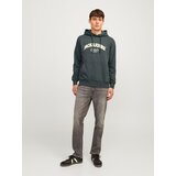 Jack & Jones Sweater majica 'JORBRONX' kraljevski zelena / vuneno bijela | shoptok.hr