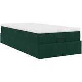  Okvir kreveta s madraca tamnozeleni 80x200cm baršunasti | shoptok.hr