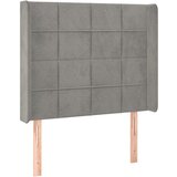 Maison Chic vzglavna omarica - nočna omarica - posteljna omarica z ušesi svetlo sivo 93x16x118/128 cm žamet, (21712711) Cene