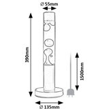 Rabalux stona lampa Lavastic, LED, 25W, 3000K, 39cm, Crno-žuta Cene