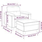  Fotelja s tabureom crna 60 cm od mikrovlakna | shoptok.hr