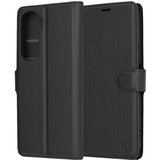 Techsuit Usnjena preklopna denarnica maska za Honor 90 Lite - črna | Shoptok.si