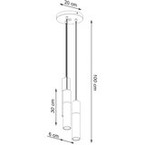  Sollux SL.1013 - Luster na sajli PABLO 3xGU10/40W/230V bela | Eponuda.com