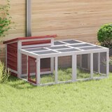  Kavez za zečeve boja kave 144 x 123 x 67,5 cm masivna borovina | shoptok.hr