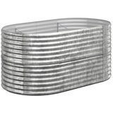 Furnova Visoka greda iz prašno premazanega jekla 152x80x68 cm srebrna, (21920169) | Shoptok.si