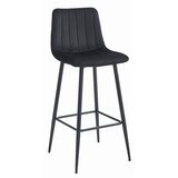 Brandless POZZA hocker - črn žamet / črne noge x 2, (22060682) | Shoptok.si