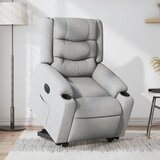 vidaXL Električni naslonjač na podizanje svjetlosivi od tkanine | shoptok.hr