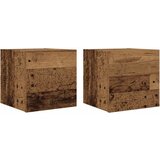 Maison Chic Stenska TV omarica - TV stojalo - Televizijska omarica 2 kosa starinski les 30,5x30x30 cm, (21698962) Cene