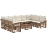 vidaXL Vrtna sedežna garnitura 10 pcs Bež poli ratan, (5000269541) | Shoptok.si