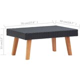  2-dijelna vrtna garnitura od poliratana s jastucima crna | shoptok.hr