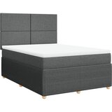 Maison Chic Box spring postelja - Vzmetna postelja z vzmetnico temno siva 140x200 cm blago SL17833, (21894504) | Shoptok.si