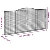  Gabionska košara s lukom 400x30x180/200 cm pocinčano željezo | Eponuda.ba