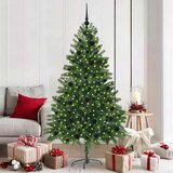 vidaXL Božično drevo med 300 LED z stojalom Zelena 180 cm PE | Shoptok.si