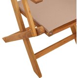  3-dijelni bistro set od tkanine i masivnog drva smeđesivi | shoptok.hr