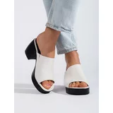 GOODIN Women's white stiletto slippers