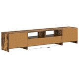  5-dijelni LED TV ormarić Dimljeni hrast Konstruirano drvo - Dimljeni hrast 100 cm | shoptok.hr