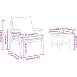 Bistro set s jastukom 5 pcs Smeđa Čvrsto drvo akacije | shoptok.hr