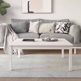  Stolić za kavu bijeli 100x100x40 cm od masivne borovine | shoptok.hr
