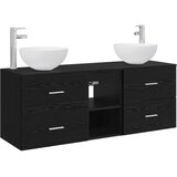  Set ormarića za kupaonicu 3 kom. Crni hrast 49,5 x 35 x 63 cm | shoptok.hr