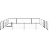  Kavez za pse crni 28 m² čelični | shoptok.hr