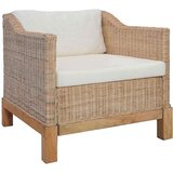  2-dijelni set sofa od prirodnog ratana s jastucima Smeđa | Shoptok.si
