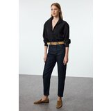 Trendyol Dark Blue High Waist Straight Jeans | Shoptok.si